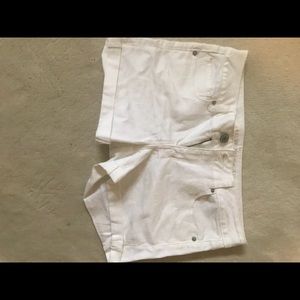 White jean shorts